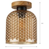  Plafonsko svetlo ROCCO WOOD 1xE27/15W/230V hrast/dimljeno bež prečnik 18 cm | Eponuda.com