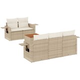  6-dijelni set vrtnih sofa s jastucima bež od poliratana | shoptok.hr