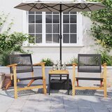  3-dijelni bistro set od poliratana i bagremovog drva crni | shoptok.hr
