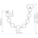 Elstead Lighting VISEČA LED-SVETILKA Alora 75.5 W 2280 lm 3000 K 220-240 V | Shoptok.si