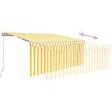  Tenda na ručno uvlačenje s roletom LED 3 5 x 2 5 m žuto-bijela | shoptok.hr