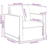 SOFA Krema Sveukupne dimenzije: 78 x 78 x 80 cm (Š x Dub x V) | shoptok.hr
