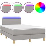  box spring s madracem LED svjetlosivi 120x200 cm tkanina | shoptok.hr