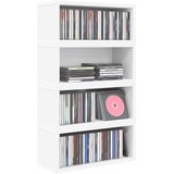  Stalak za CD-ove 4 kom. Bijela 40 x 17 x 17 cm | shoptok.hr