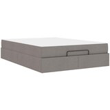 vidaXL Posteljni okvir z vzmetnico z vzmetnico 2 pcs Taupe blago, (5000126870) | Shoptok.si