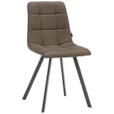 CARRYHOME stol, kovina, tekstil rjava, črna | Shoptok.si