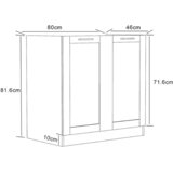 MID.YOU Spodnja Omarica Za Korito Colura, Bela, Š 80cm | Shoptok.si