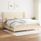  s oprugama i madracem krem 200 x 200 cm od tkanine | shoptok.hr