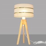  Stona lampa HELEN 1xE27/15W/230V krem/zlatna/borovina | Eponuda.com