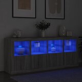  Komoda s LED svjetlima boja sivog hrasta 163x37x67 cm | shoptok.hr