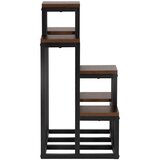 springos stalak za cvijeće sa 6 polica, drvo i metal, 51 x 34 x 67 cm | shoptok.hr