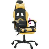  Gaming stol z oporo za noge črno in zlato umetno usnje, (20699164) | Shoptok.si