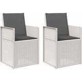  Vrtne stolice za blagovanje 2 pcs Bijela i antracit PP | shoptok.hr