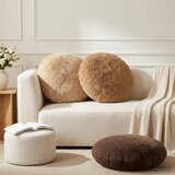  Presvlaka za jastuk 6 kom. HEERLEN Sivosmeđa Ø 60 cm | shoptok.hr