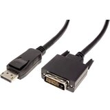 Value DisplayPort / DVI adapterski kabel DisplayPort vtič\, DVI-D 24+1-polni vtič 1.50 m črna 11.99.5619 zaščiten DisplayPort kabel, (20418850) Cene