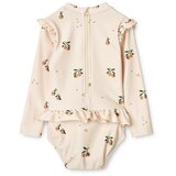 Liewood Pajac/bodi temno zelena / breskev / pastelno oranžna | Shoptok.si