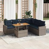 vidaXL 7-dijelni set vrtnih sofa sivi od poliratana | shoptok.hr