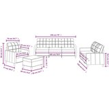vidaXL 4-dijelni set sofa s jastucima crvena boja vina od tkanine | shoptok.hr