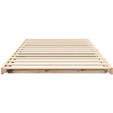  Krevetna konstrukcija Smeđa 100 x 220 cm Čvrsto borovo drvo | shoptok.hr
