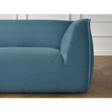 Bobochic Paris Modra sedežna garnitura iz rebrastega žameta 242 cm Giorgia – | Shoptok.si
