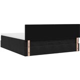 vidaXL Otomanski posteljni okvir z vzmetnico črn 180x200cm žamet | Shoptok.si