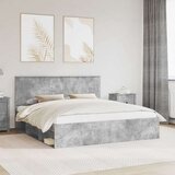  okvir za krevet beton 180 x 200 cm čvrsto borovo drvo | shoptok.hr