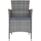  9-dijelni vrtni blagovaonski set s jastucima sivi Siva | shoptok.hr