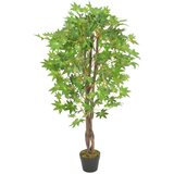 vidaXL Umjetno stablo javora s posudom zeleno 120 cm | shoptok.hr