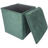  Tabure sa spremištem Cube zeleni 40,5 x 40,5 x 44 cm | shoptok.hr