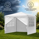 Lean Toys Vrtni paviljon, komercialni šotor s 4 stranskimi stenami, bela, 3x3 m | Shoptok.si