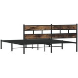  Metalni okvir kreveta bez madraca boja hrasta 193x203 cm | Eponuda.com