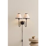 Jotex Crna/bež lanena zidna lampa s utikačem Juliet – | shoptok.hr