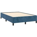 vidaXL Box spring postelja z vzmetnico temno moder 120x190 cm žamet | Shoptok.si