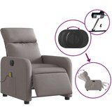 vidaXL Električni masažni naslanjač taupe blago | Shoptok.si