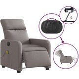 vidaXL Električni masažni naslonjač od tkanine smeđesivi | shoptok.hr