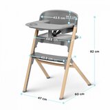 Kinderkraft stolica za hranjenje igee cloudy grey | ePonuda.com