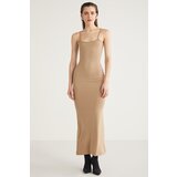 Grimelange Chasıty Women's Semi-Shiny Fabric Stretchy Body-fitting Maxi Dress | ePonuda.com