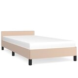 Maison Chic Posteljni okvir - Enojna postelja - Postelja za odrasle z vzglavjem brez vzmetnice kapučino 100x200 cm, (21696227) Cene