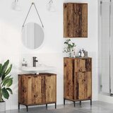 vidaXL Set namještaja za kupaonicu 3 pcs Staro drvo 39.5 x 36 x 88 cm Cijene