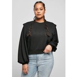 UC Curvy Women's Terry Crewneck modal with padded shoulders, black Cijene