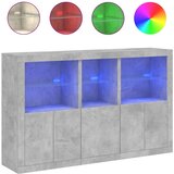  Komoda s LED svjetlima siva boja betona 162 x 37 x 100 cm | shoptok.hr