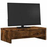  Stalak za monitor s ladicama boja hrasta 50 x 27 x 15 cm drveni | shoptok.hr
