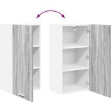 vidaXL Viseča omarica z vrati Riga Siva Sonoma in bela 40 x 31 x 80 cm | Shoptok.si