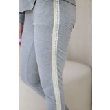 Kesi Women's cotton set with stripe and welts grey | Shoptok.si