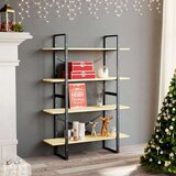 vidaXL ormarić za knjige s 4 razine 100 x 30 x 140 cm masivna borovina | shoptok.hr