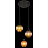 Globo 15638-3 - Luster na sajli ZUMBA 3xE27/25W/230V pr. 36 cm bakar/zelena/plava | Eponuda.com