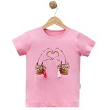  Majica za devojčice sa aplikacijom srca 3540478, Roze Cene