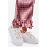 Boto Women's Platform Sneakers With Decorative Lacing White Tivora | Shoptok.si