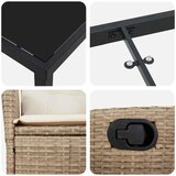  Vrtni set za objed 9 kom. Bež poliratan | shoptok.hr