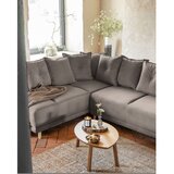 Miuform Svjetlo smeđa sklopiva kutna garnitura od samta (s lijevim kutom/u obliku slova "U") Lazy Lukka – | shoptok.hr